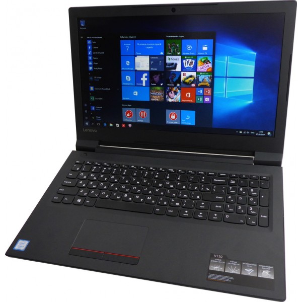 Notebook Lenovo V110 15.6 HD (1366x768)/AMD A6-9210/4GB/500GB/AMD R5 M520 2GB/no ODD/WiFi+BT+WebCam/DOS/Black (80TD003WRK)